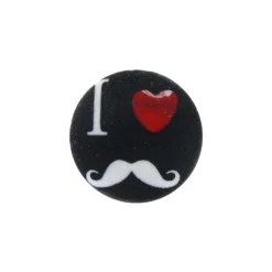 Lot de Boutons Moustaches (sachet de 54 boutons) - noir
