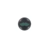 ♥ Lot de Boutons(sachet de 40 boutons Moustache verte sur fond noir) ♥