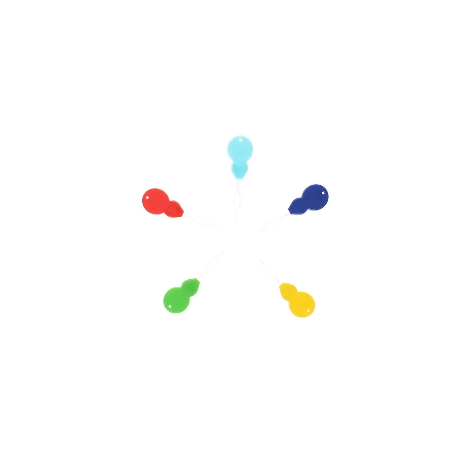 Lot de 4 enfiles aiguilles - multicolore