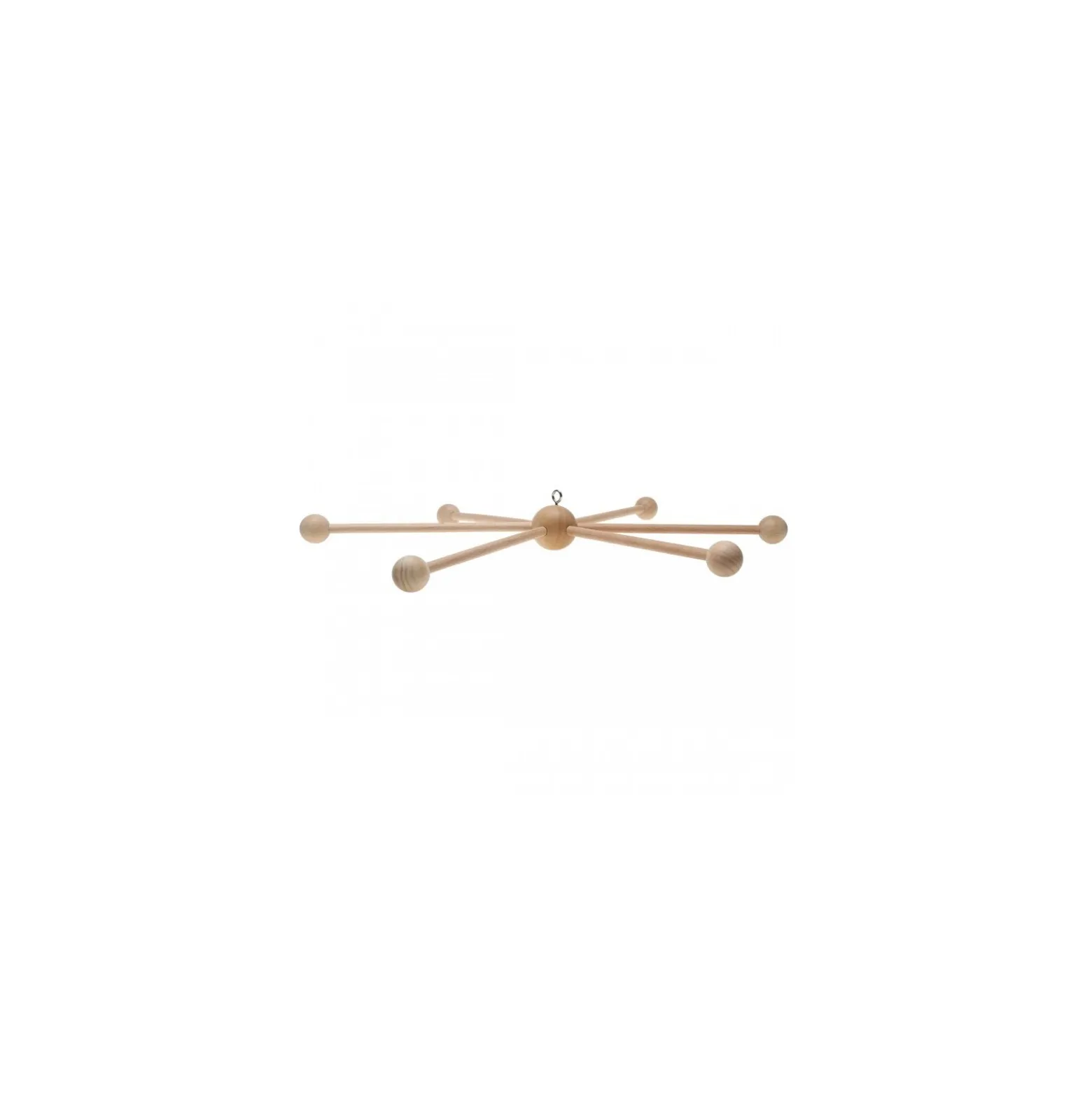 Mobile en bois pour bébé - 6 branches