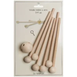Mobile en bois pour bébé - 6 branches