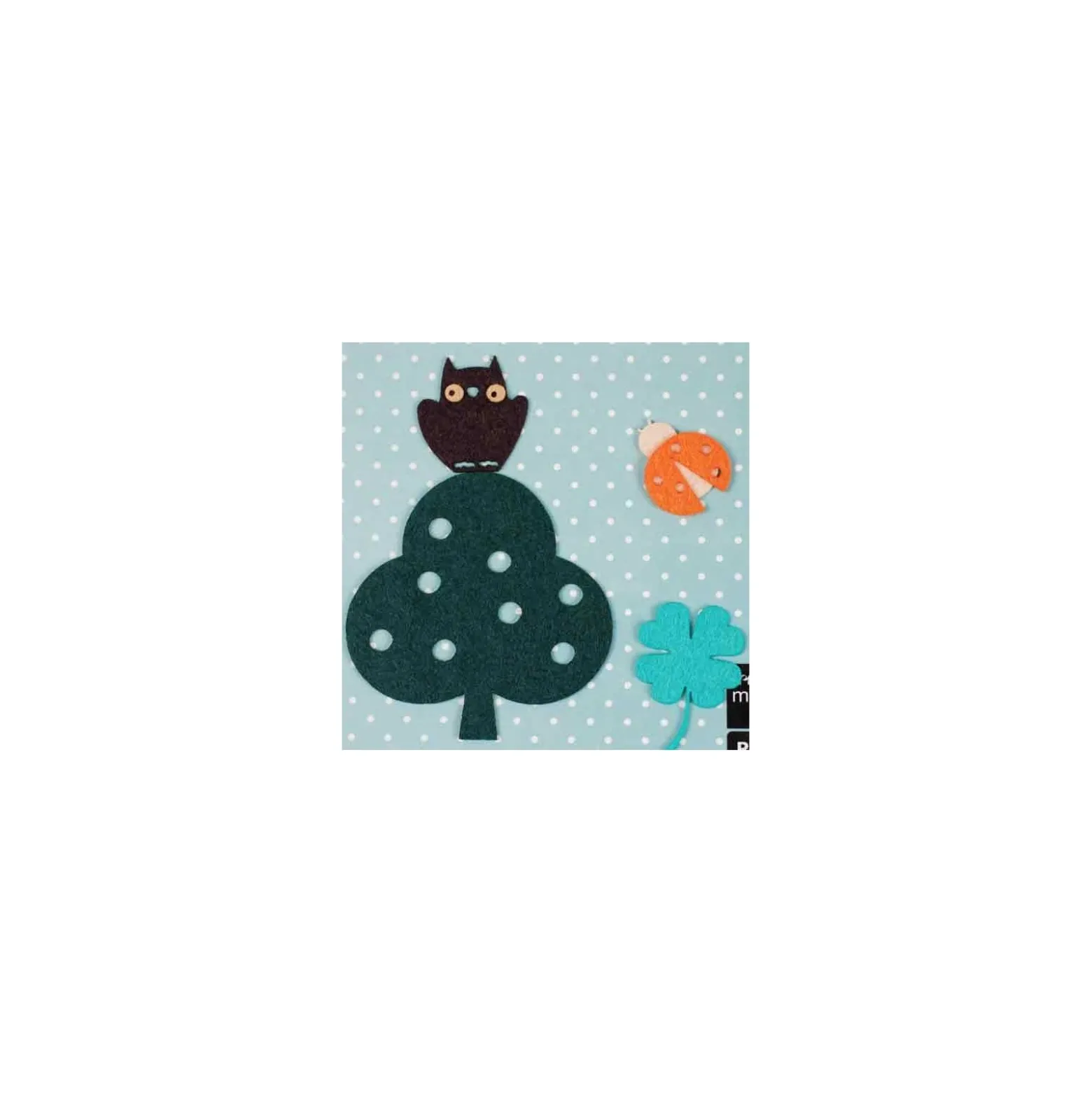 ♥ 4 motifs feutrine Nature coccinelle ♥