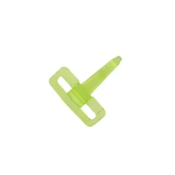 Mousqueton plastique transparent vert anis