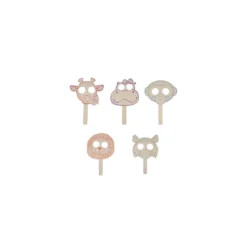 Pack de 5 masques d'animaux en bois à customiser