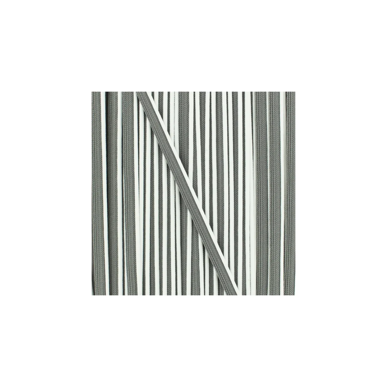 Passepoil bicolore polyester - blanc/gris