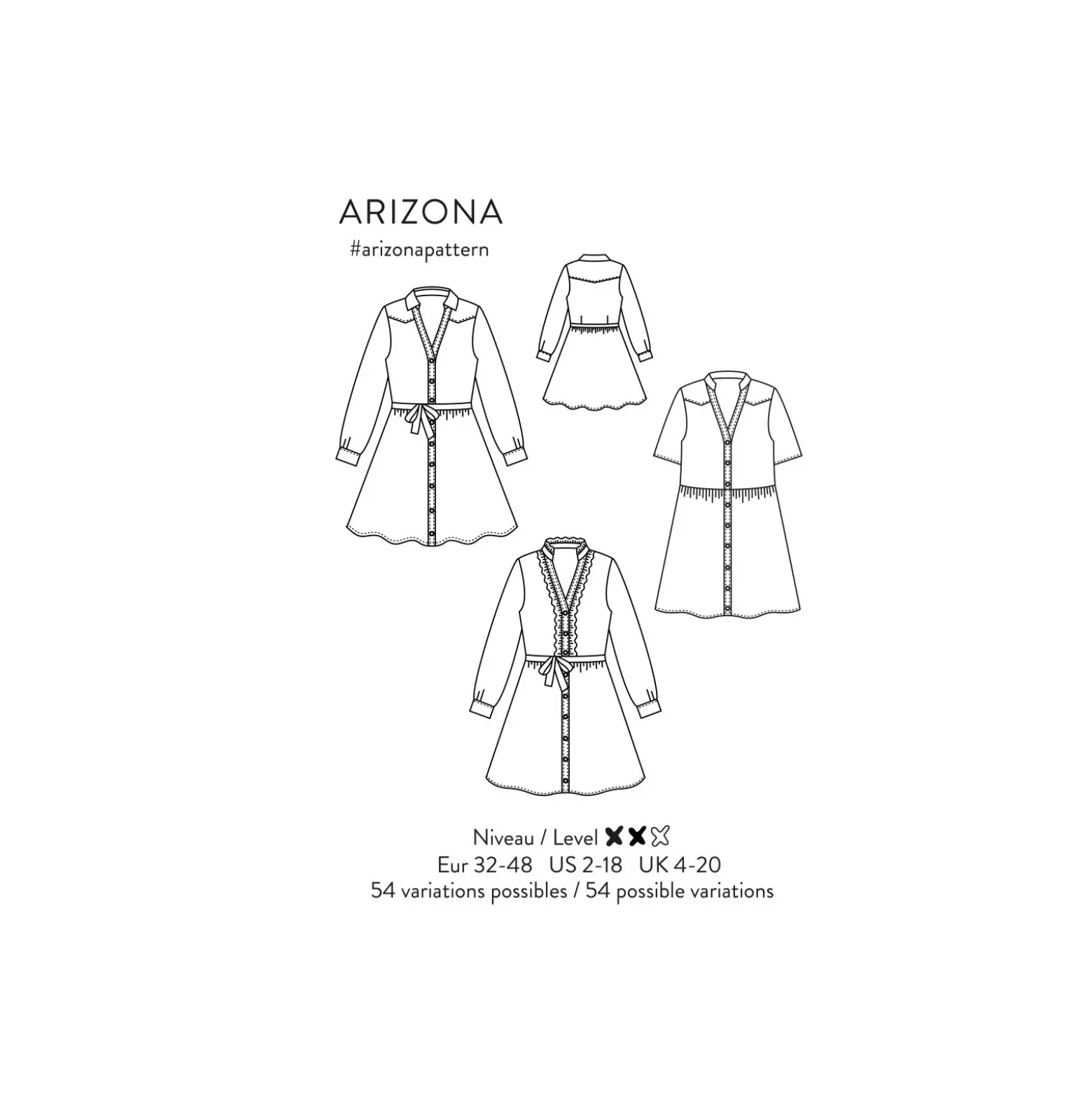 Patron Atelier Scämmit Robe chemise - Arizona