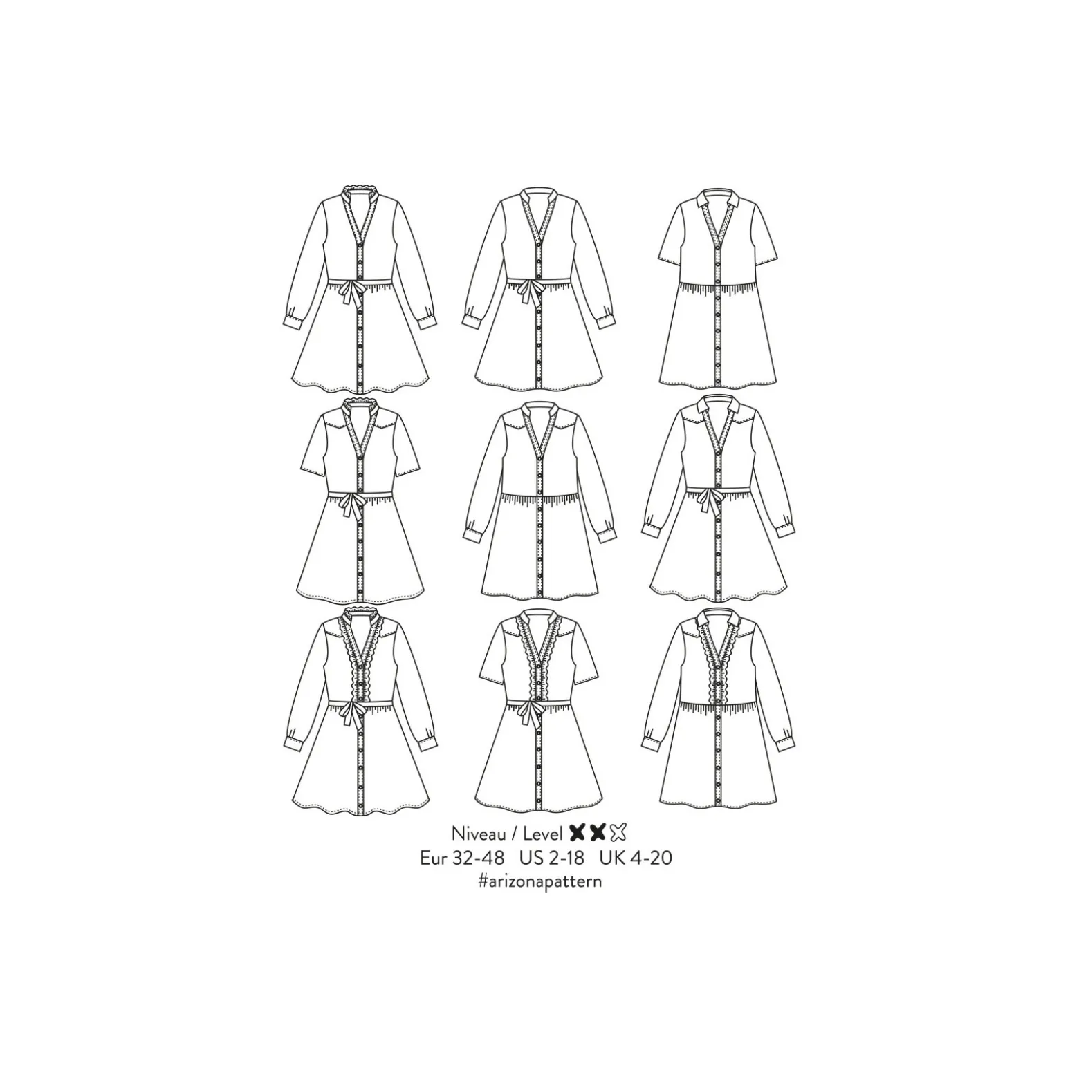 Patron Atelier Scämmit Robe chemise - Arizona