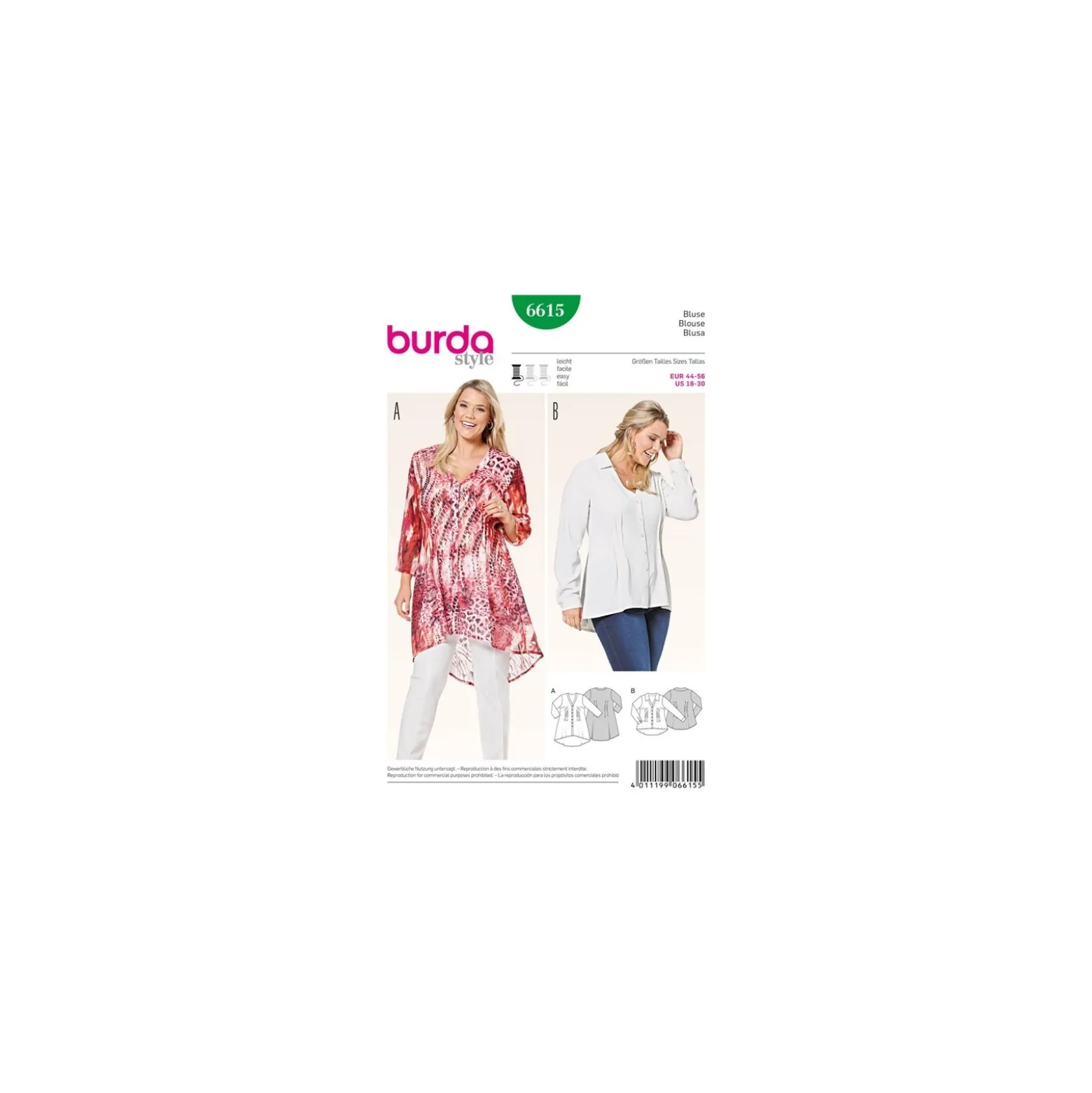 Patron Blouse Burda n°6615