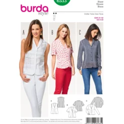 Patron Blouse col châle Burda N°6533