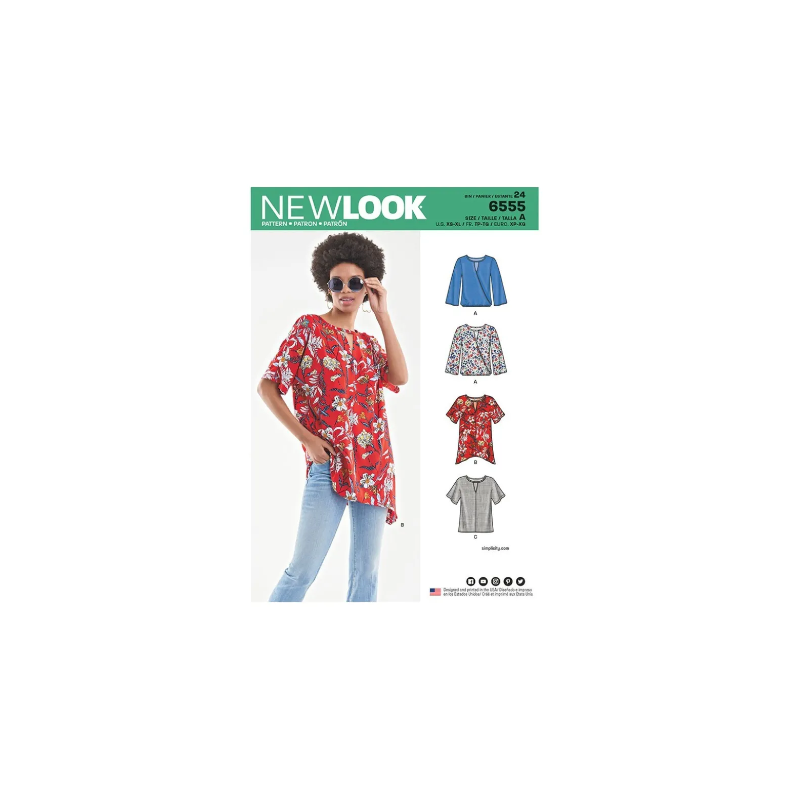 Patron Blouse à Encolure Ajourée Femme - New Look 6555