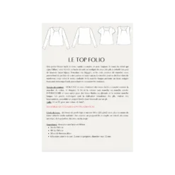 Patron Blouse Maison Fauve - Folio