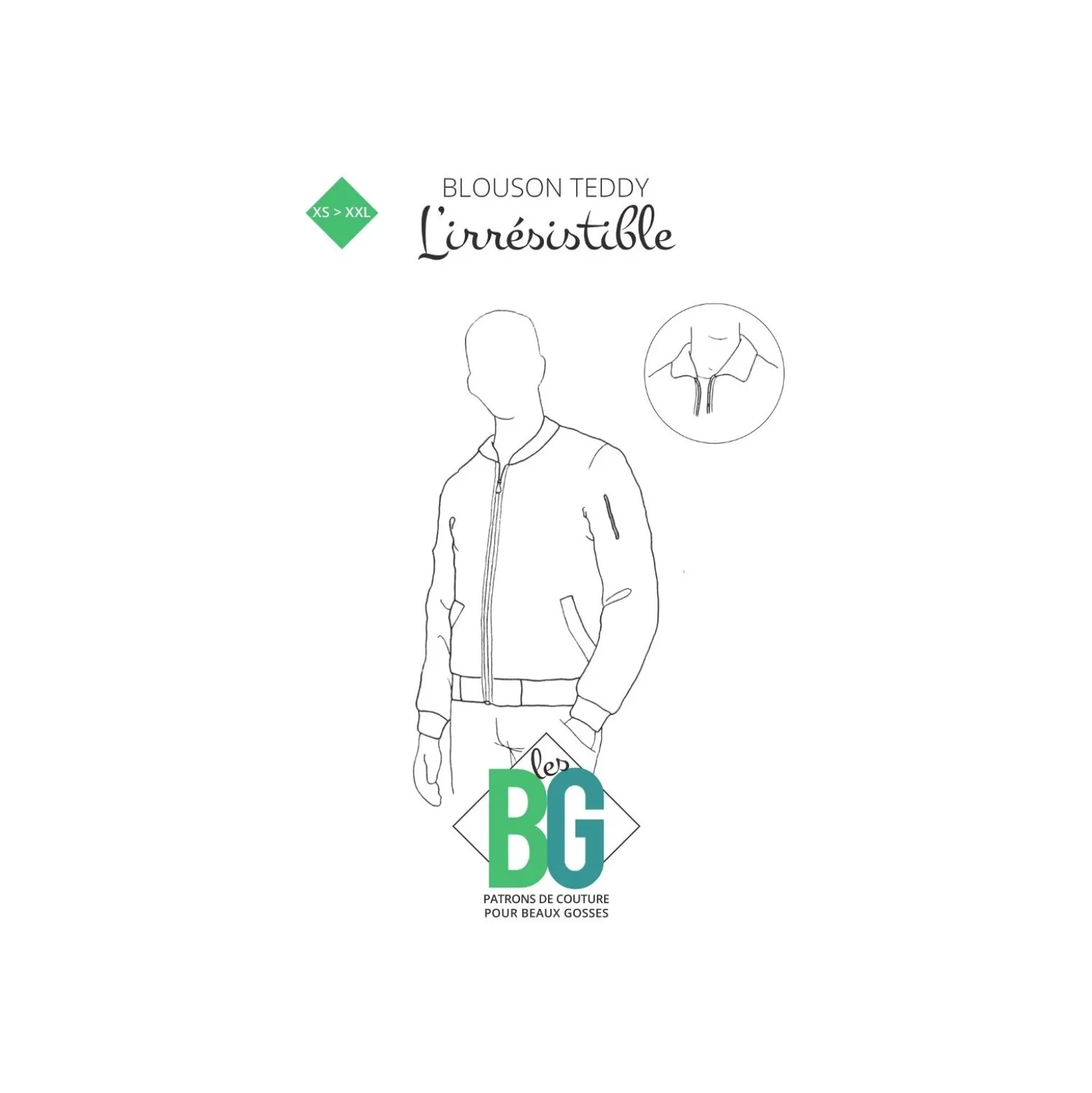 Patron Blouson Teddy Homme Les BG - L'Irrésistible