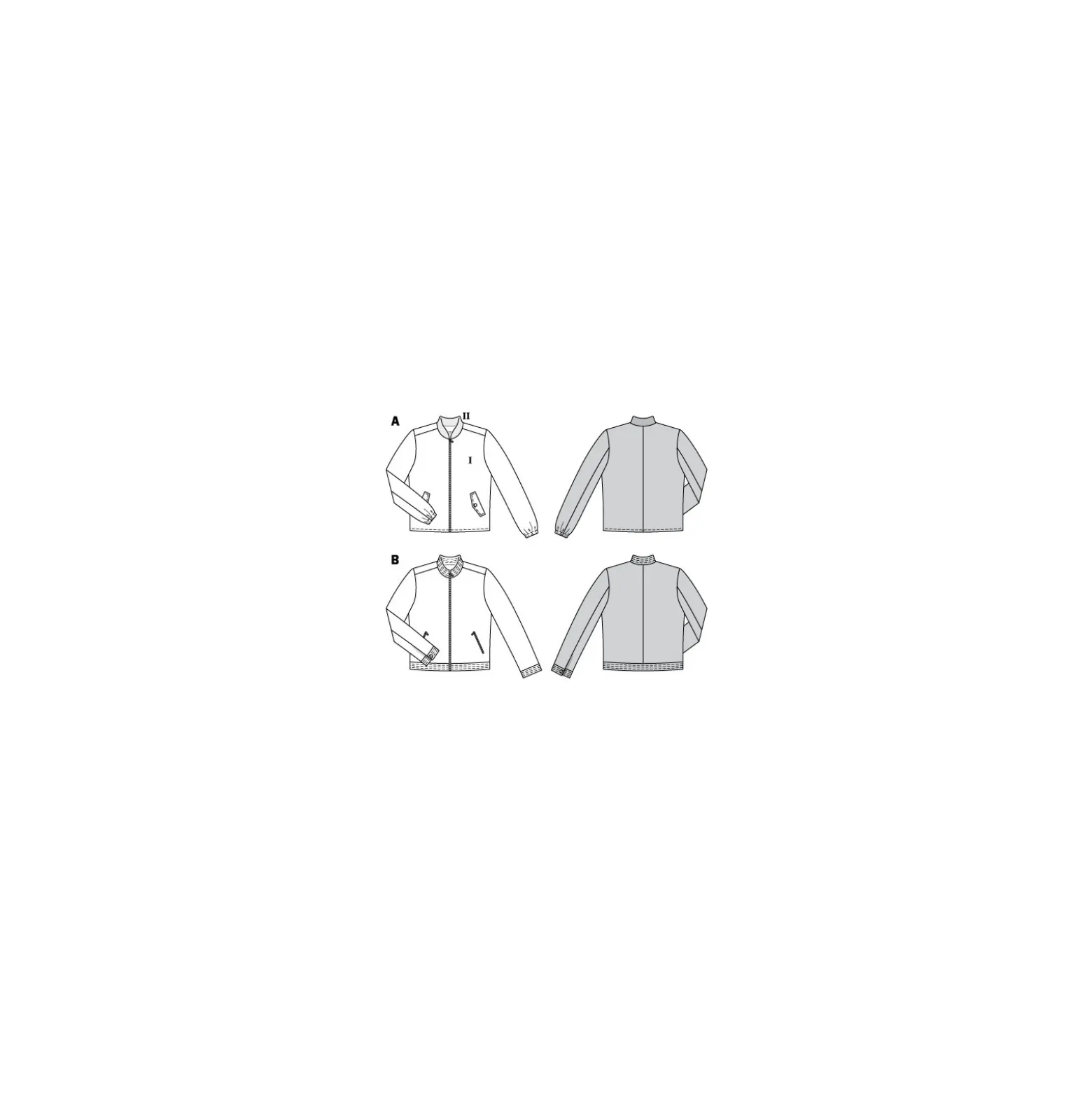 Patron Blouson Zippé Homme Burda N°6351