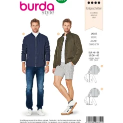 Patron Blouson Zippé Homme Burda N°6351