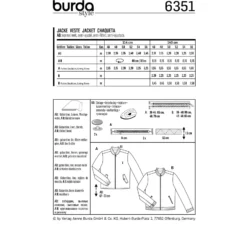 Patron Blouson Zippé Homme Burda N°6351