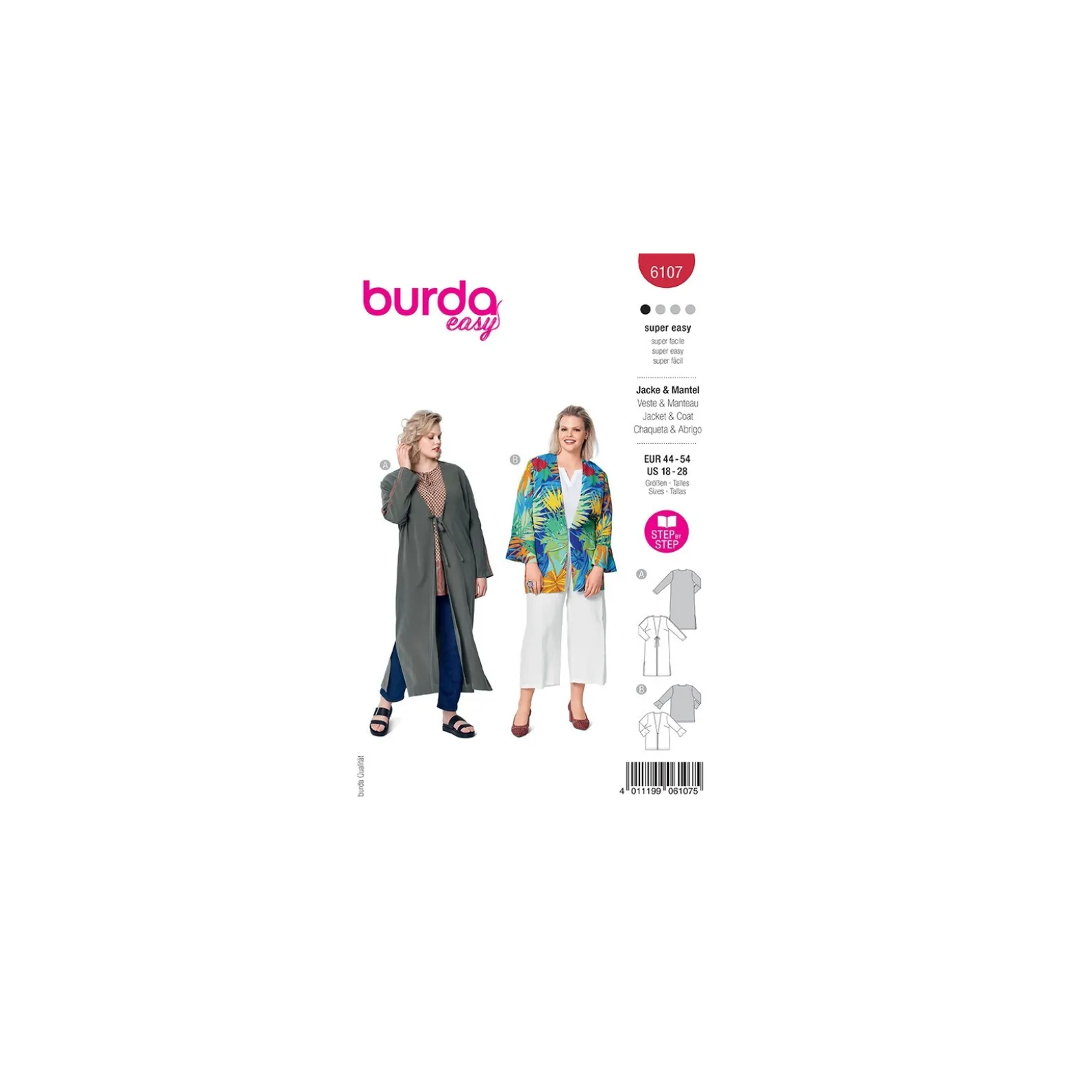 Patron caftan Femme grande taille - Burda n°6107