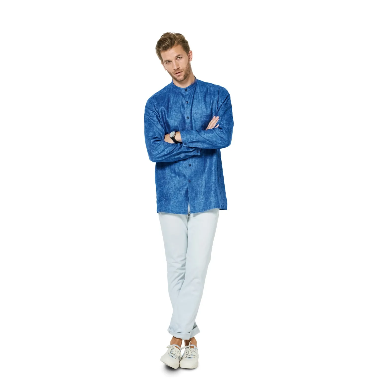 Patron Chemise Col Droit Homme Burda N°6349