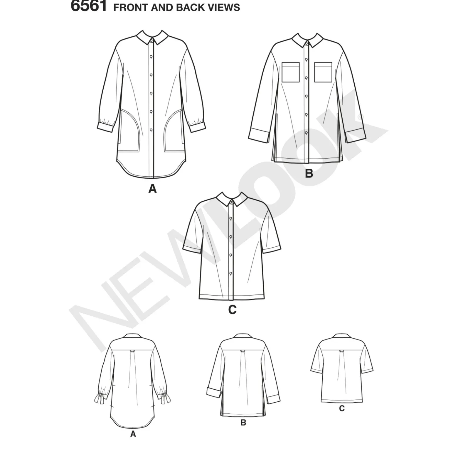 Patron Chemise Femme - New Look 6561