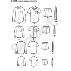 Patron chemise Homme et Enfant - Simplicity n°8180