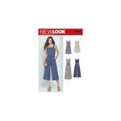 Patron Combinaison Encolure Carré Femme - New Look 6446
