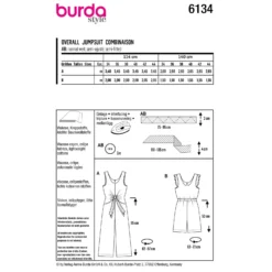 Patron combinaison Femme - Burda n°6134