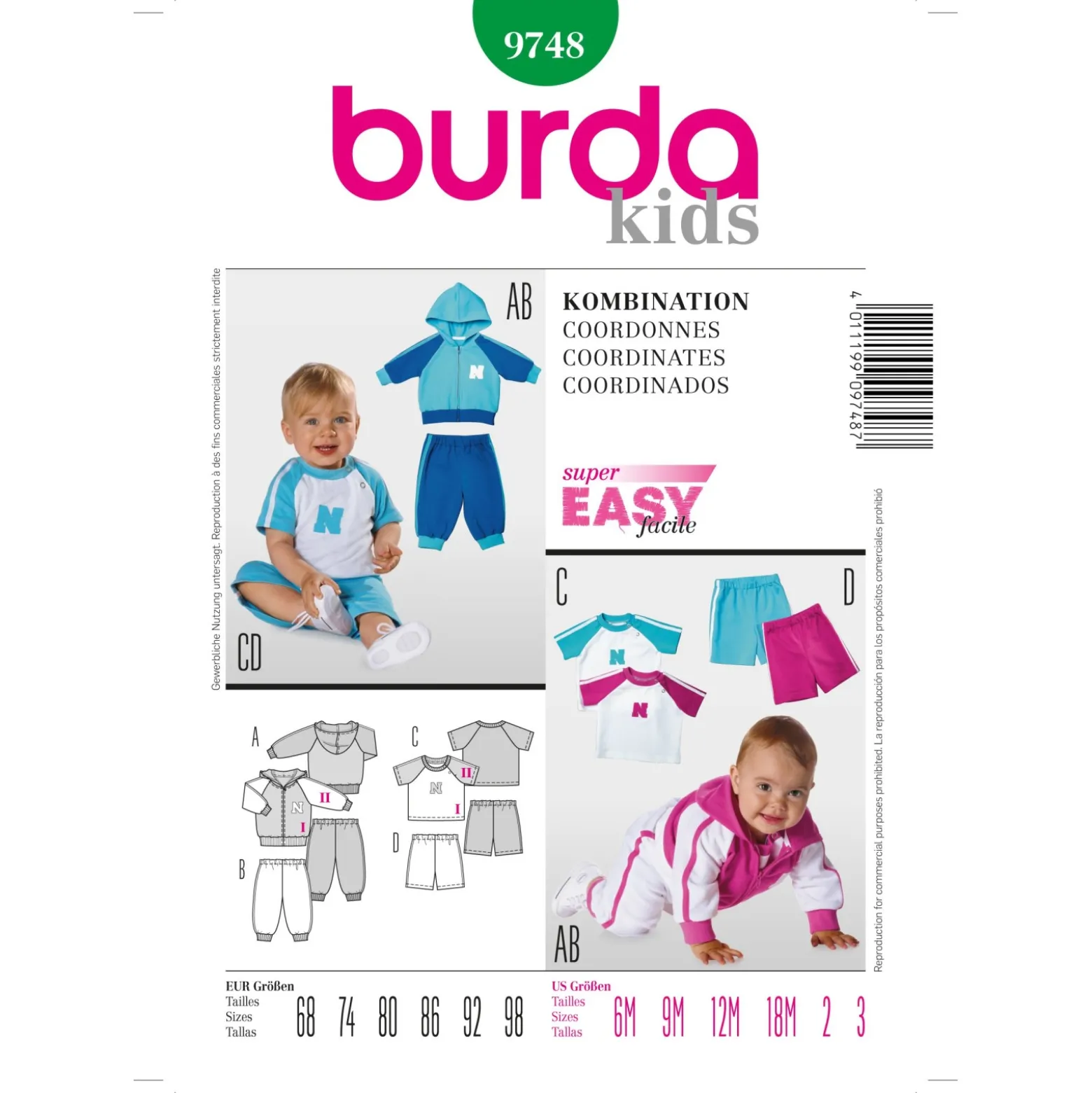 Patron Coordonnés Burda n°9748