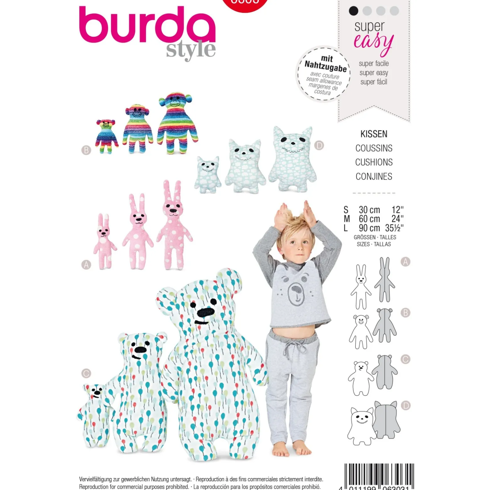 Patron Coussin pour Enfants Burda N°6303