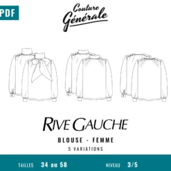 Patron Couture Générale Blouse - Rive gauche (PDF)