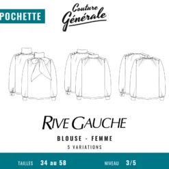 Patron Couture Générale Blouse - Rive Gauche