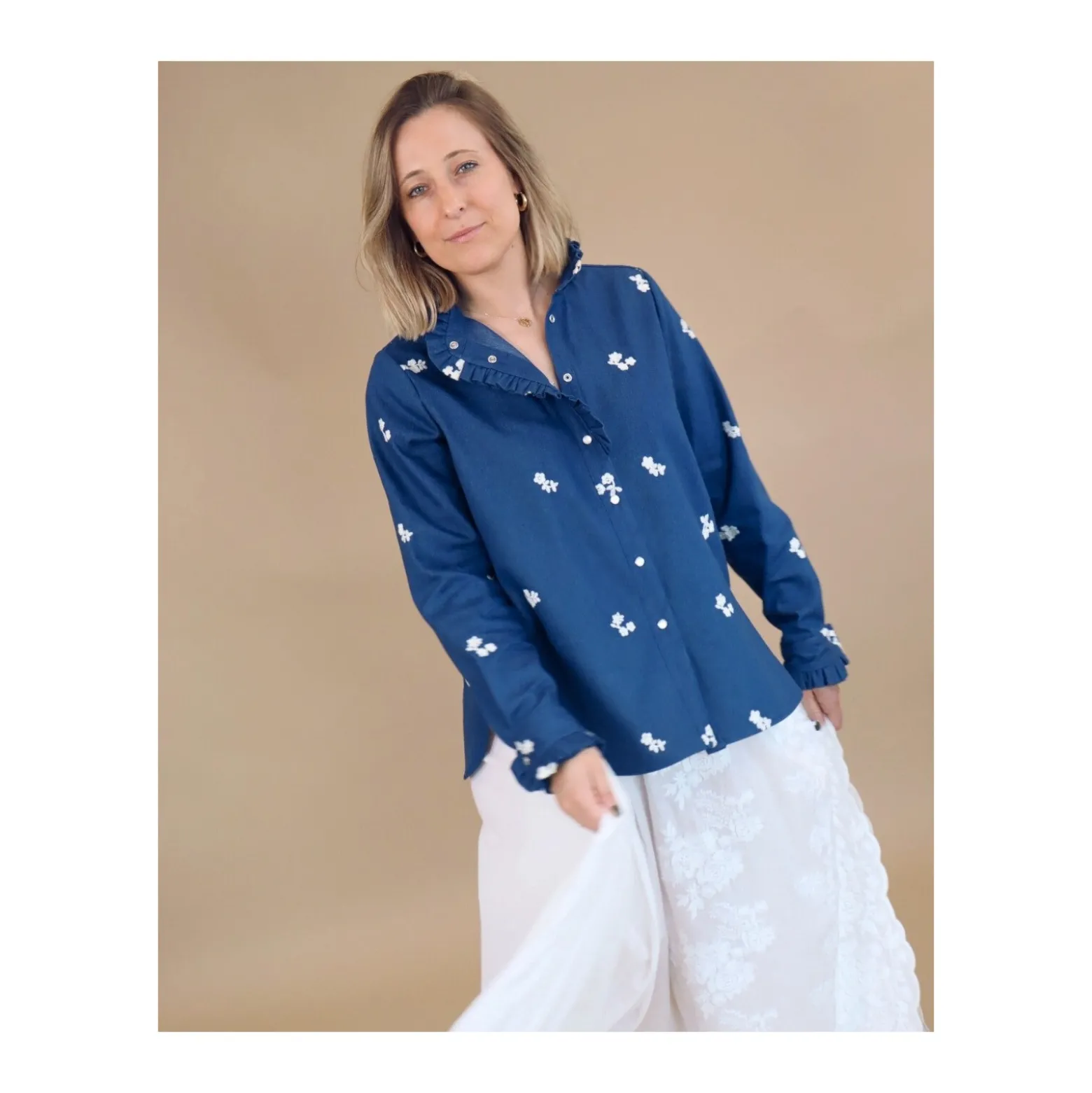 Patron Couture Générale chemise / robe - Jean & col (PDF)