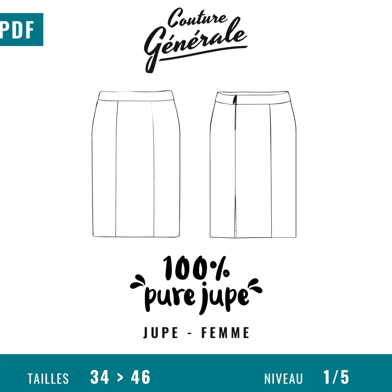 Patron Couture Générale Jupe – 100% pure jupe (PDF)