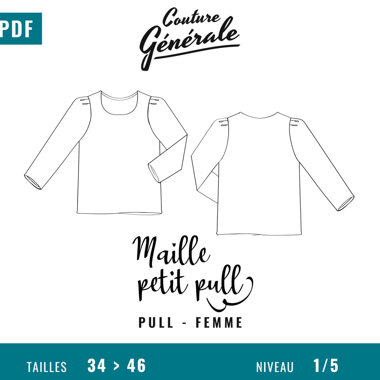 Patron Couture Générale Pull – Maille petit pull (PDF)