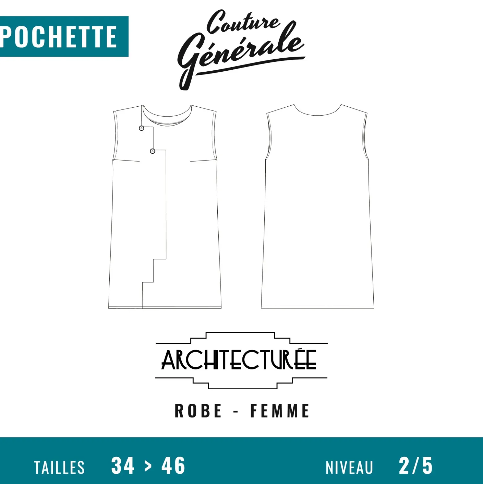Patron Couture Générale Robe - Architecturée
