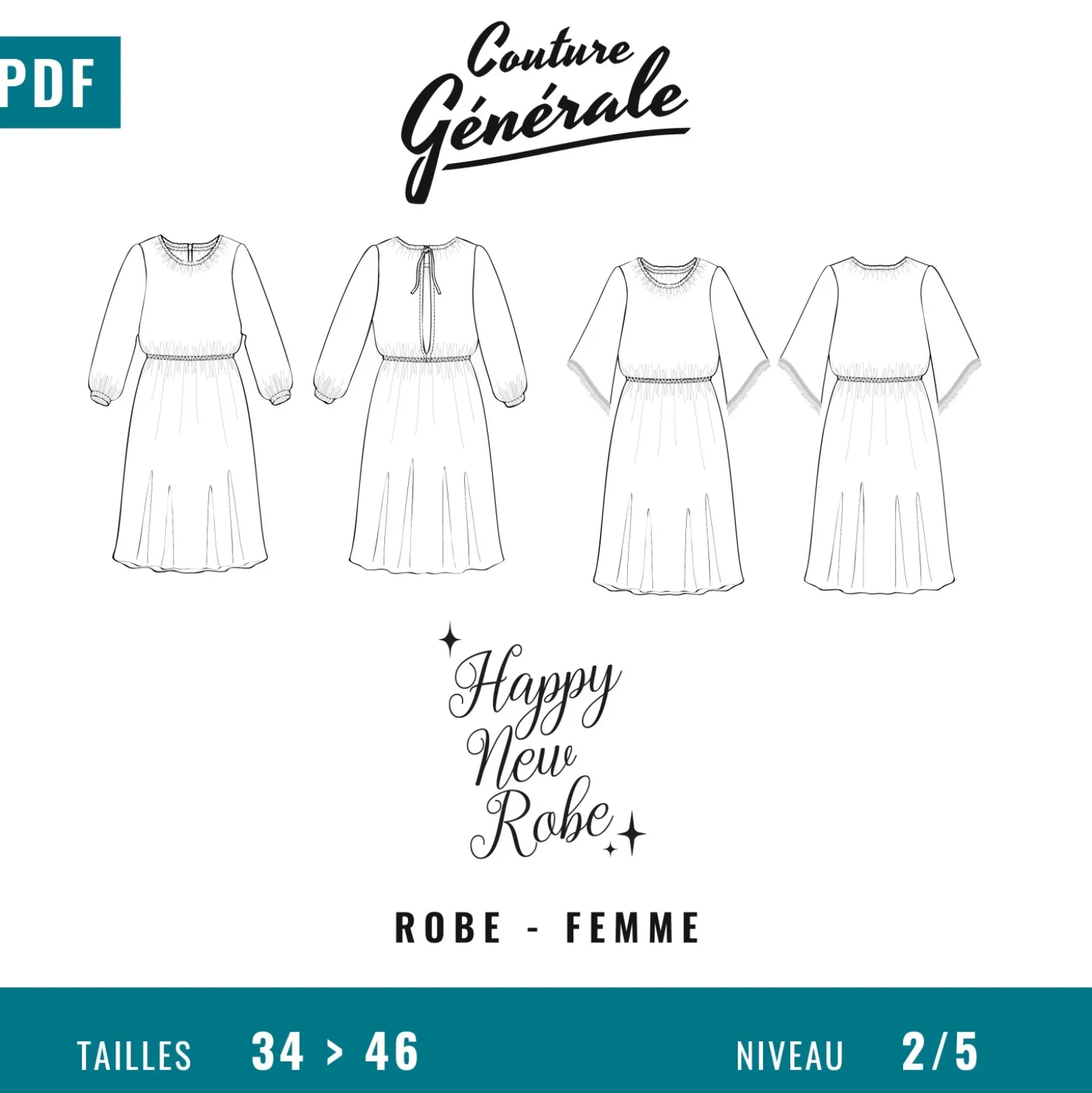 Patron Couture Générale Robe – Happy new robe (PDF)