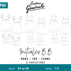 Patron Couture Générale Robe - Initiales B.B (PDF)