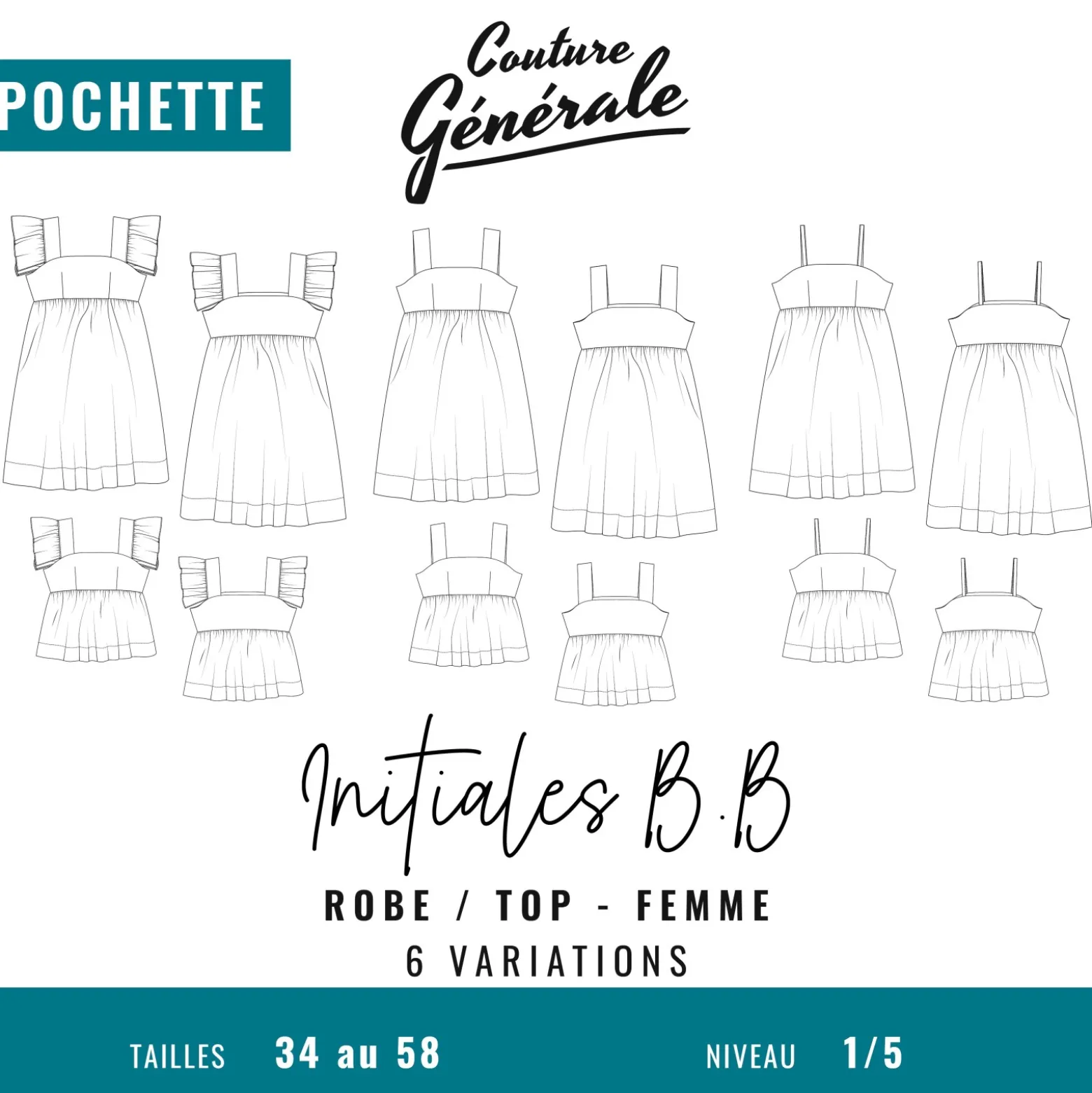 Patron Couture Générale Robe - Initiales B.B