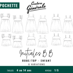 Patron Couture Générale Robe - Initiales B.B enfant