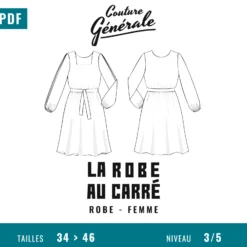 Patron Couture Générale Robe – La robe au carré (PDF)