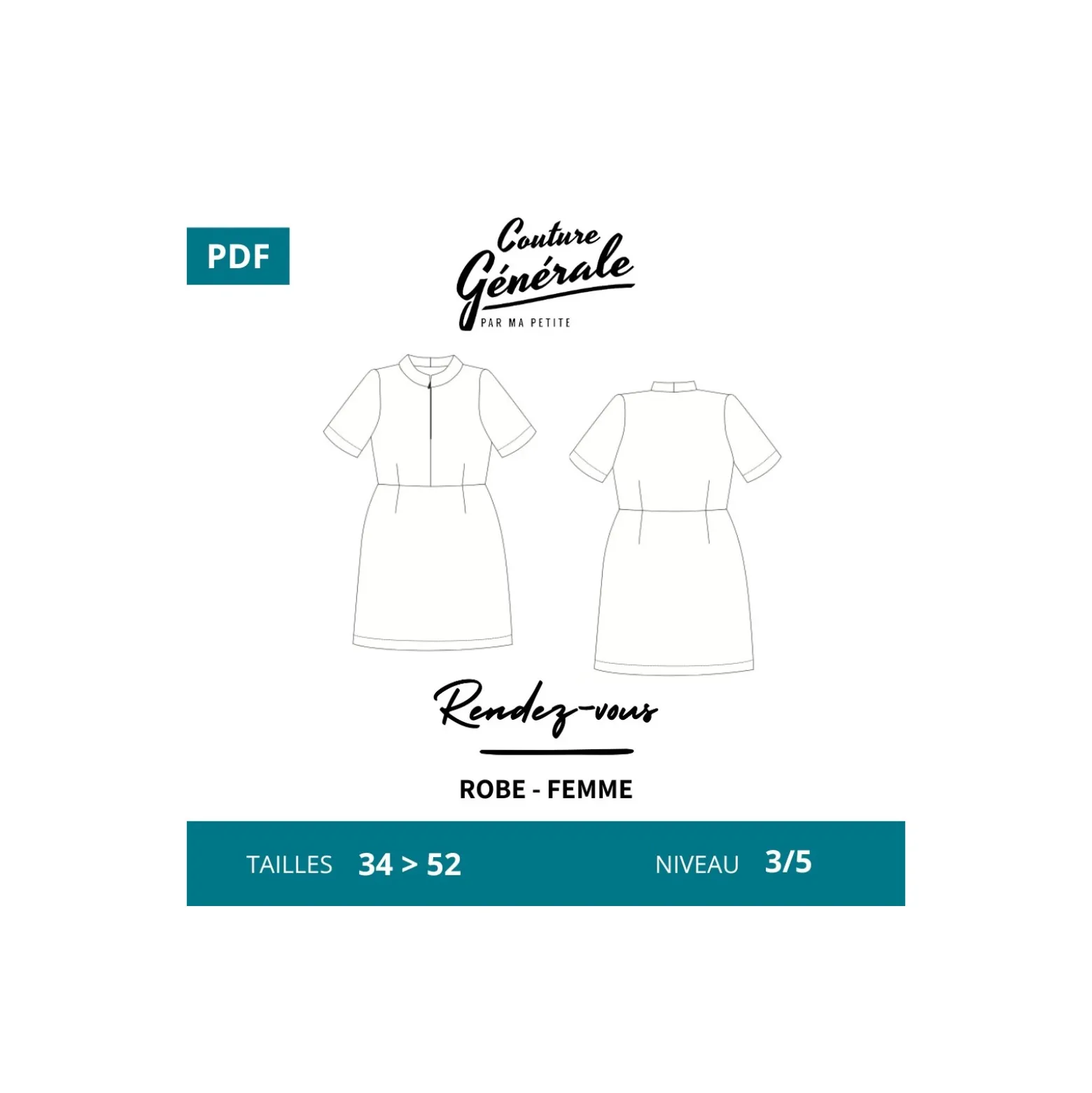 Patron Couture Générale robe - Rendez-vous (PDF)
