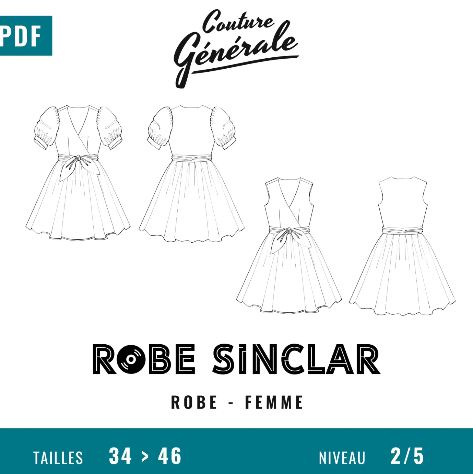 Patron Couture Générale Robe – Robe Sinclar (PDF)