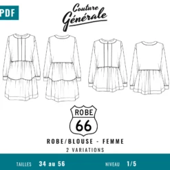 Patron Couture Générale Robe - Robe 66 (PDF)