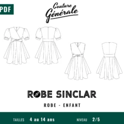 Patron Couture Générale Robe – Robe Sinclar enfant (PDF)