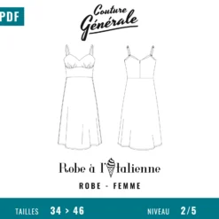 Patron Couture Générale Robe – Robe à l'italienne (PDF)