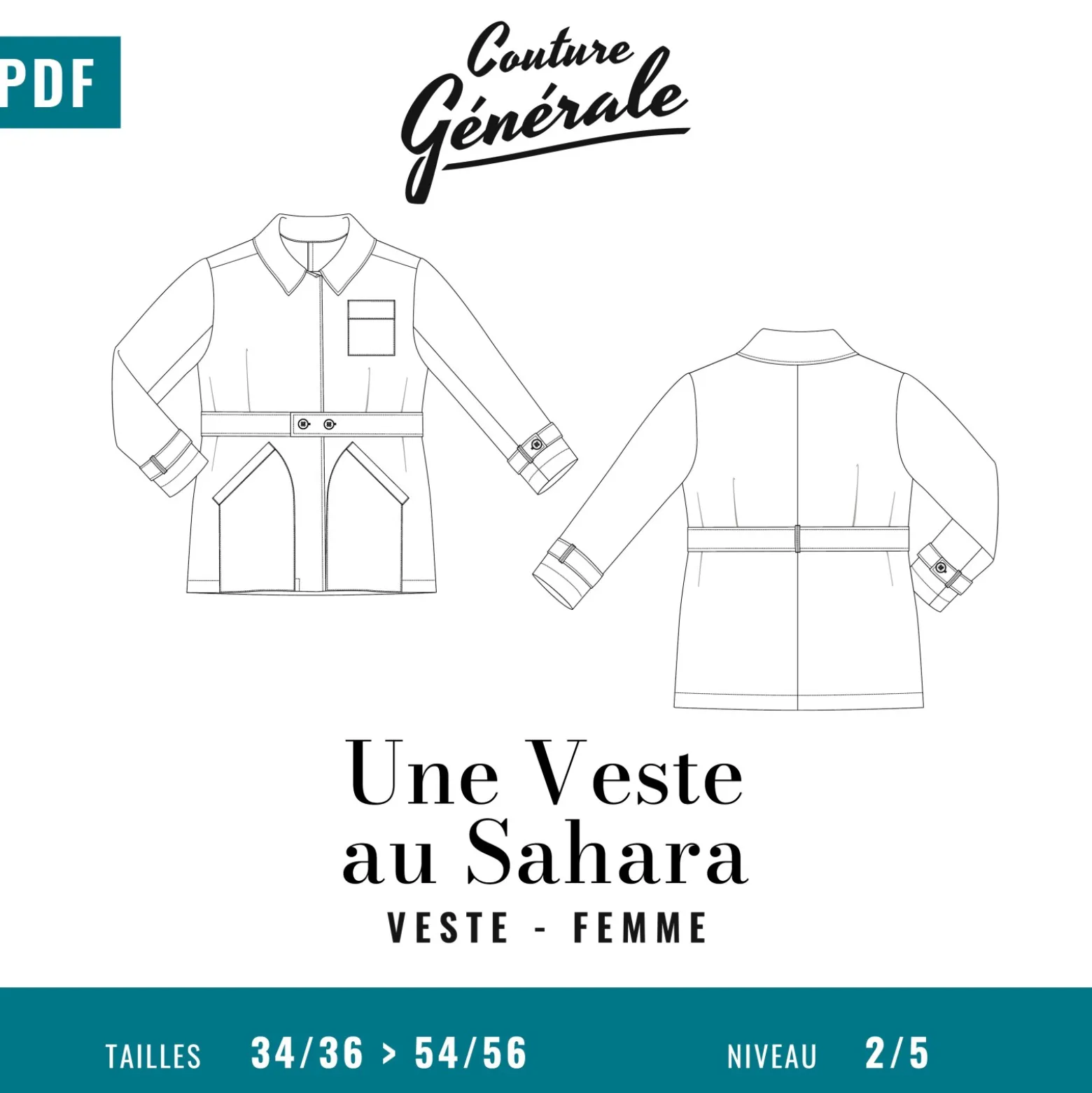 Patron Couture Générale Robe - Une Veste au Sahara (PDF)