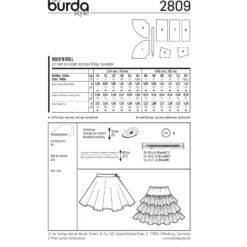 Patron Déguisement Jupe Enfant Burda N°2809