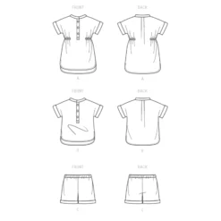 Patron Ensemble chemise mixte Bébé - New Look 6725