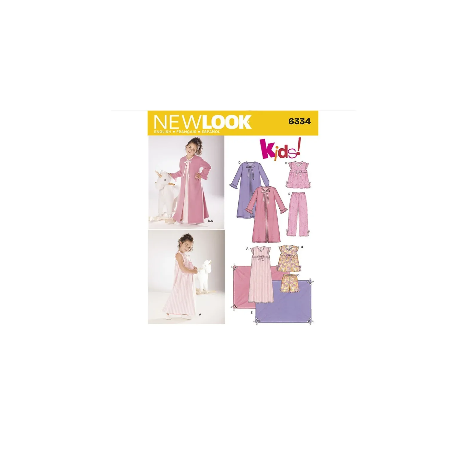 Patron Ensemble de Nuit Enfant - New Look 6334