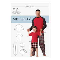 Patron Ensemble de Pyjama Homme et Enfant - Simplicity n°S9128