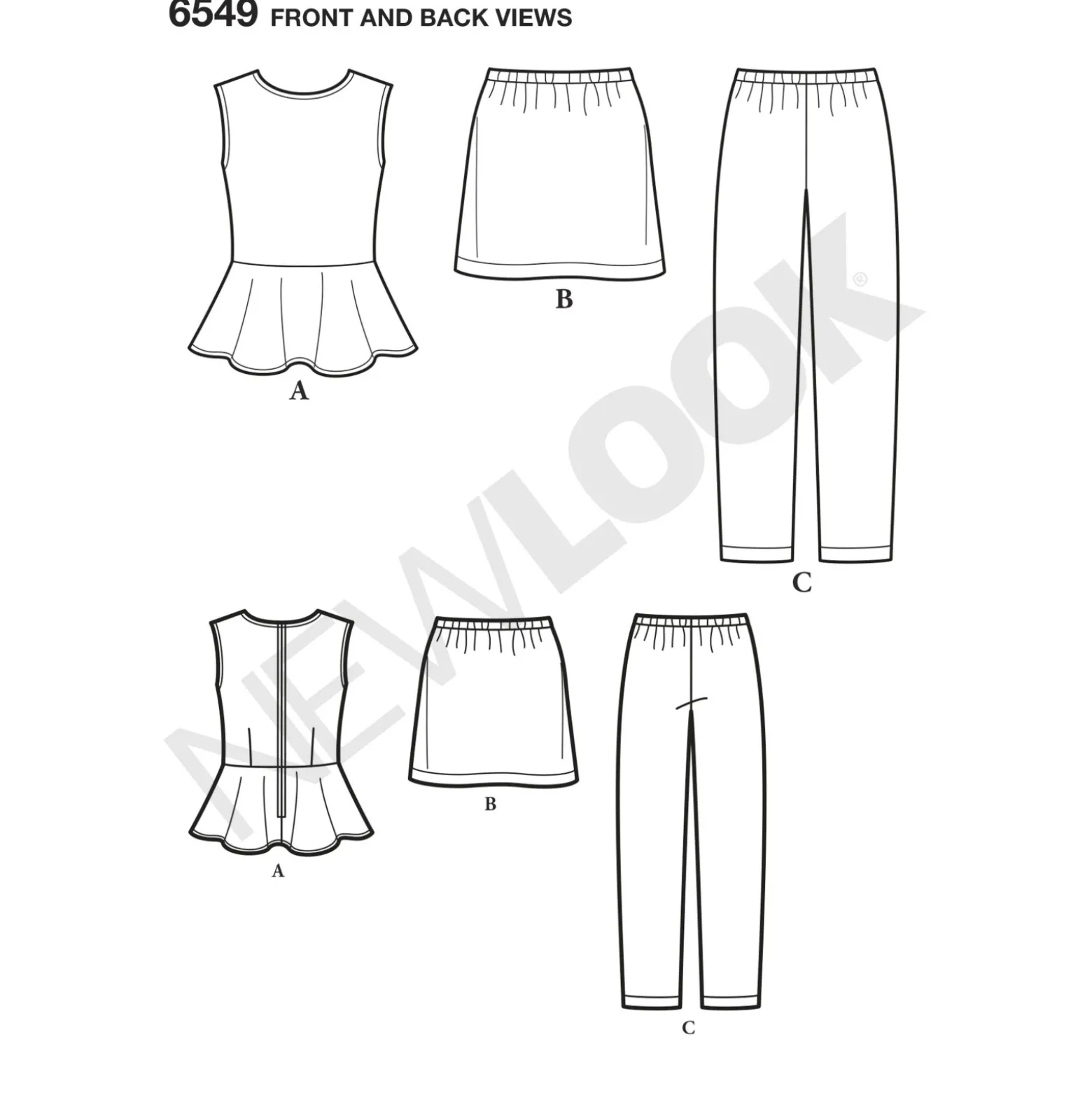 Patron Ensemble Enfant - New Look 6549