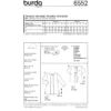 Patron Femme T-shirt blouse combinaison d'étoffes pose de passepoil Burda N°6552